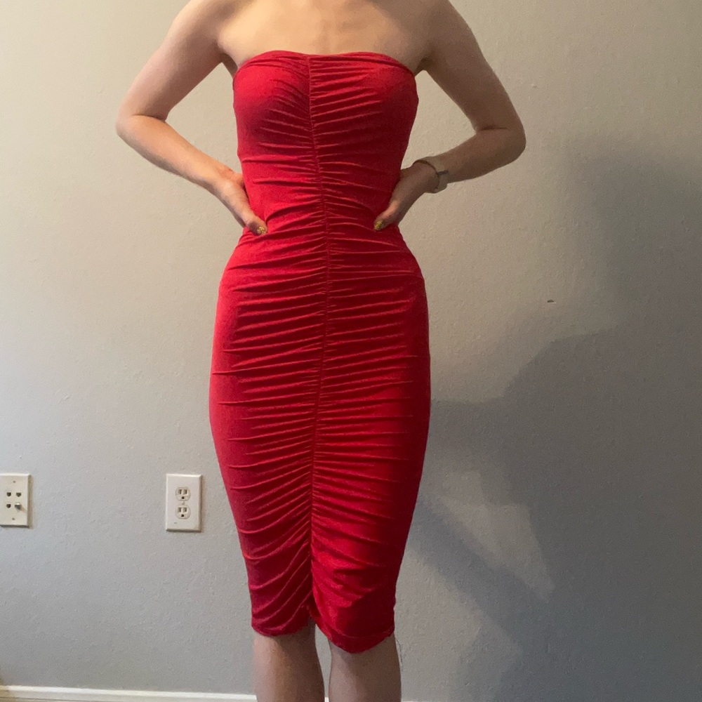 Red Body-con Dress